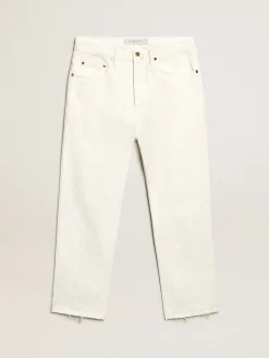 Best Golden Goose Calça jeans branca com efeito stonewashed Cor: branco usado