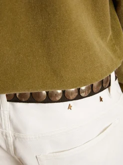 Best Golden Goose Calça jeans branca com efeito stonewashed Cor: branco usado