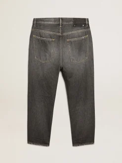 Best Golden Goose Calça jeans masculina preta com efeito stonewashed Cor: preto