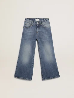 Flash Sale Golden Goose Calça jeans perna larga de sarja azul denim Cor: azul denim
