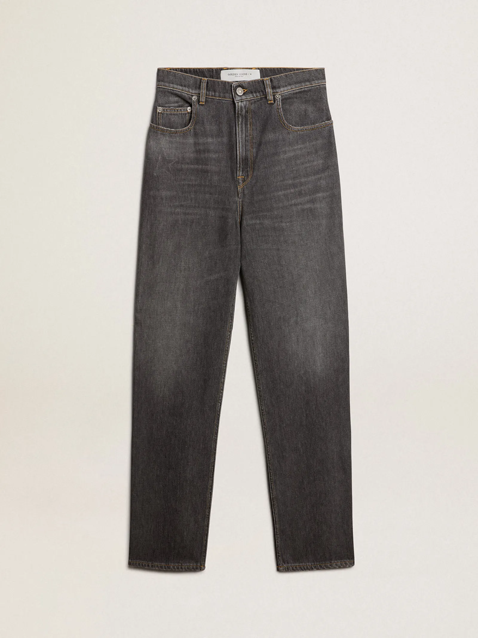 Discount Golden Goose Calça jeans preta feminina com bolso impresso Cor: preto