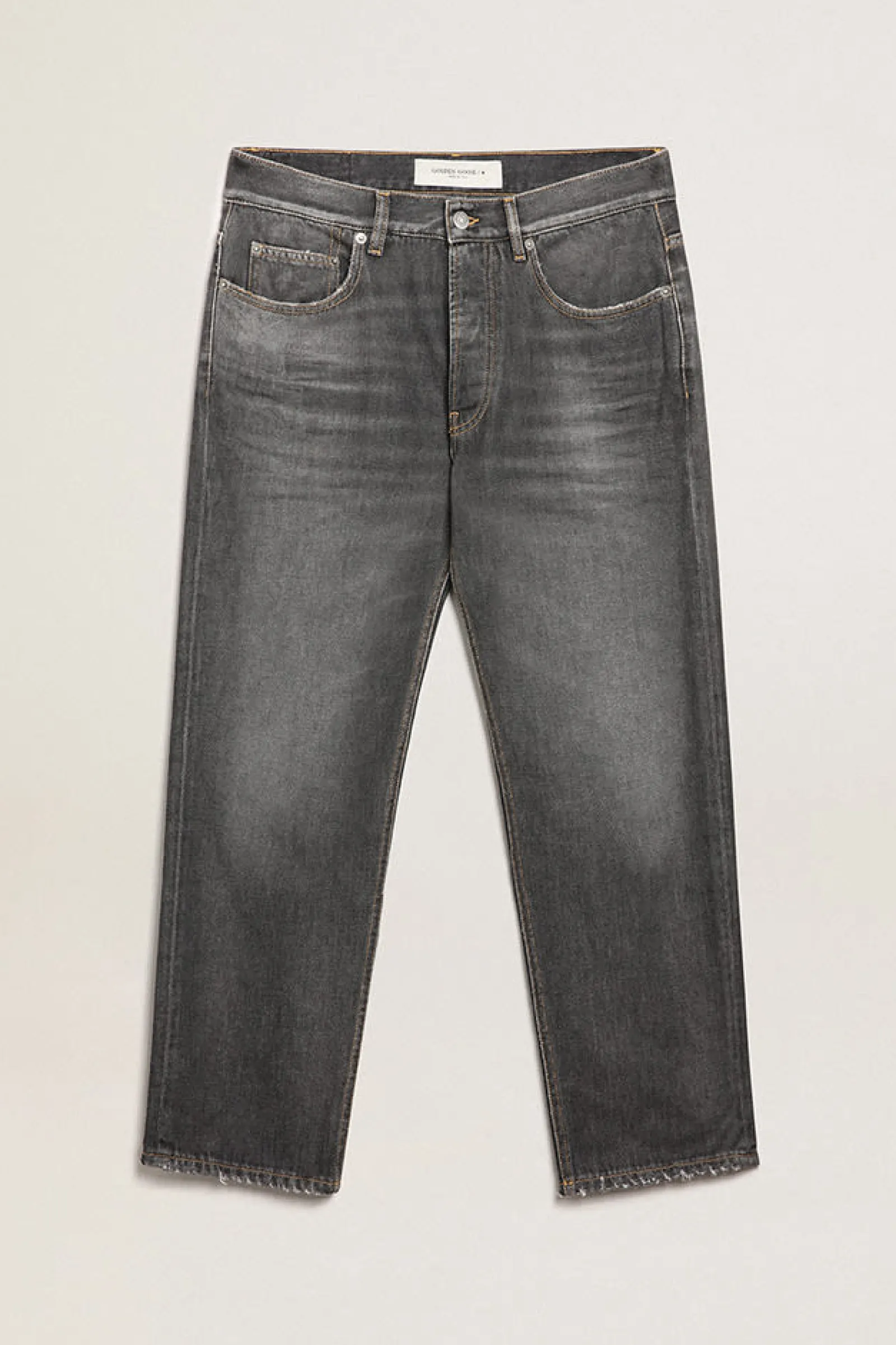 Flash Sale Golden Goose Calça jeans preta masculina com efeito desbotado Golden Collection