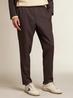 New Golden Goose Calça jogger de lã cinza ferro Cor: cinza ferro