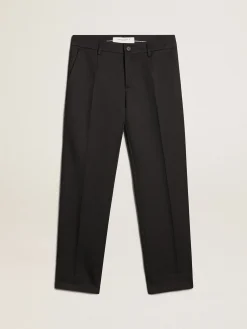 Store Golden Goose Calça masculina de lã azul-escura Cor: azul-escuro