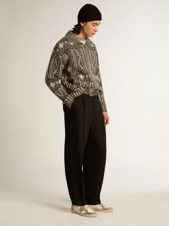 Flash Sale Golden Goose Calça preta misto lã e viscose Coleção Journey