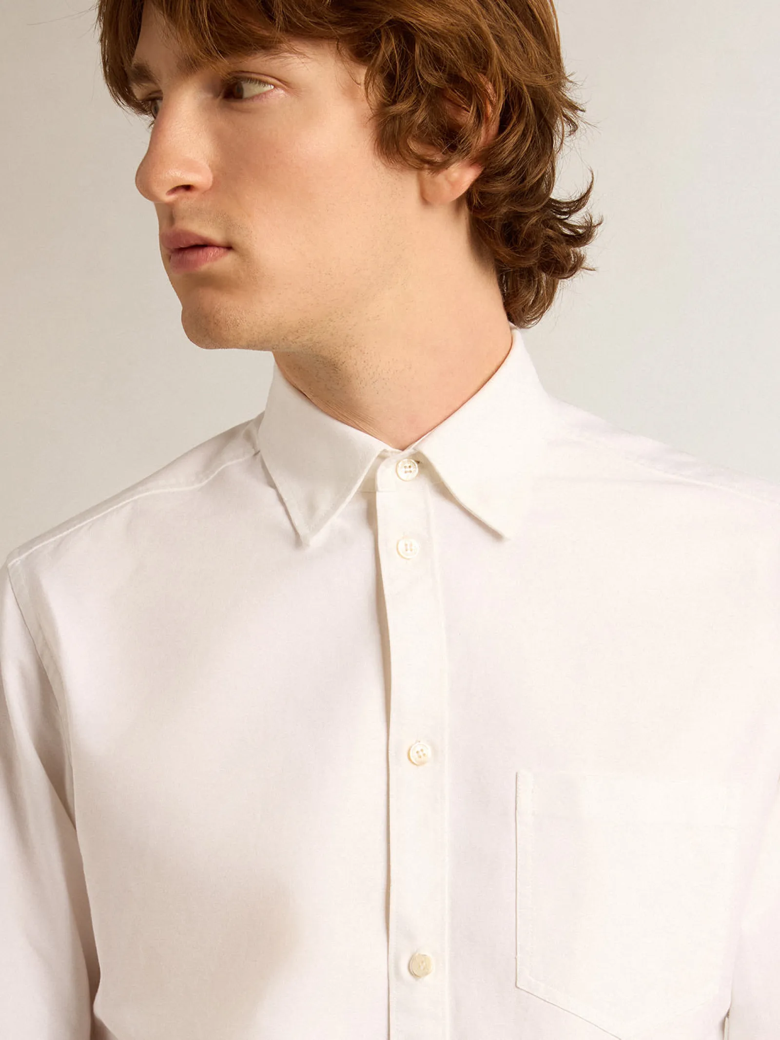 Best Golden Goose Camisa branca de algodão Golden Collection