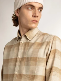 Discount Golden Goose Camisa de modelagem slim cor de pimenta e areia escura Cor: pimenta e areia escura