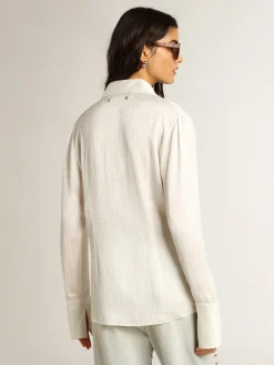 Clearance Golden Goose Camisa modelagem slim cor de pergaminho Cor: pergaminho