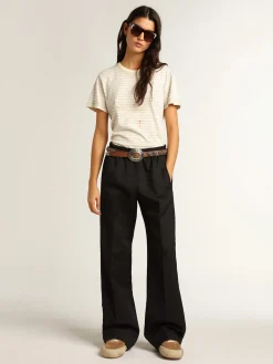 Outlet Golden Goose Camiseta branca efeito caderno antigo Cor: branco heritage