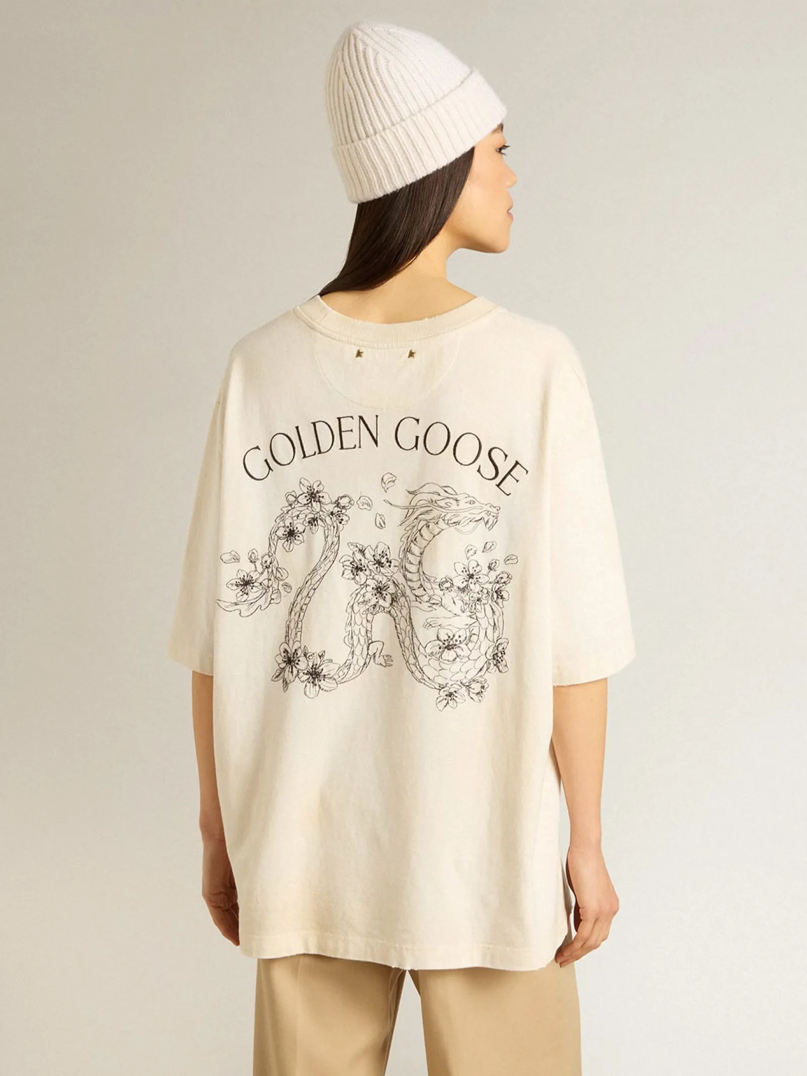 Cheap Golden Goose Camiseta CNY cor branco usado Cor: branco usado