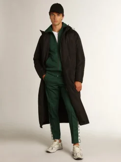 Clearance Golden Goose Camiseta masculina branca com logo e estrela verdes em contraste Cor: branco óptico