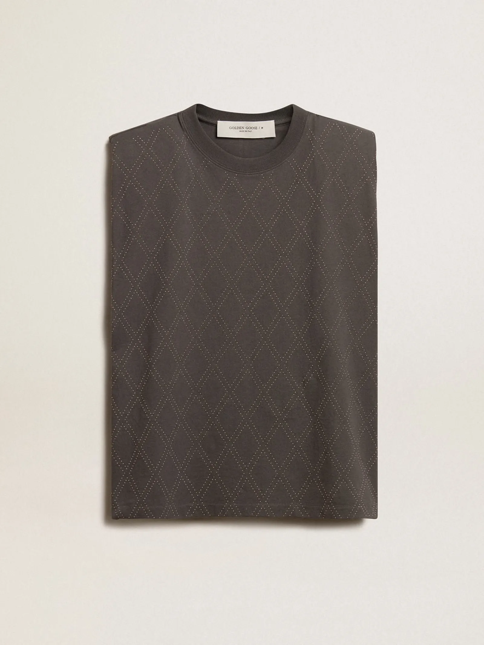 Best Golden Goose Camiseta sem manga na cor antracite Coleção Journey
