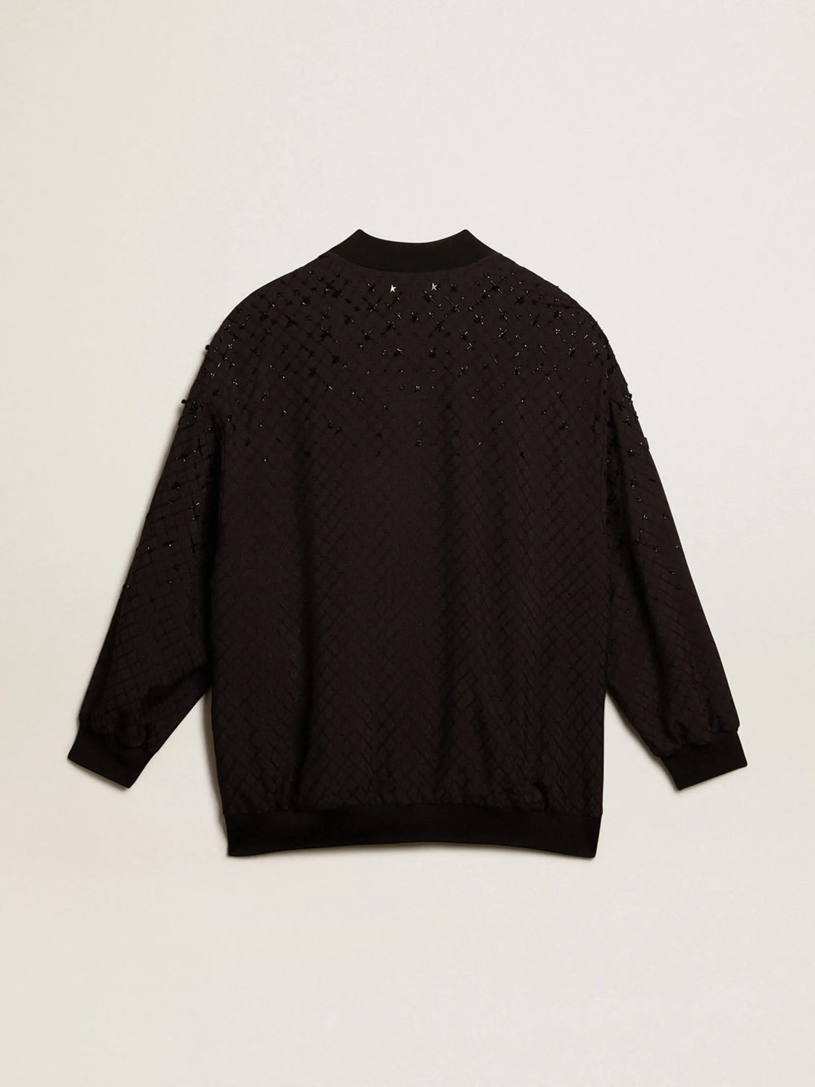 Flash Sale Golden Goose Cardigã feminino preto com bordado degradê Coleção Journey