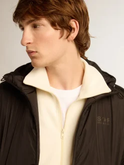 Best Sale Golden Goose Casaco acolchoado longo masculino Coleção Star preto com capuz Cor: preto