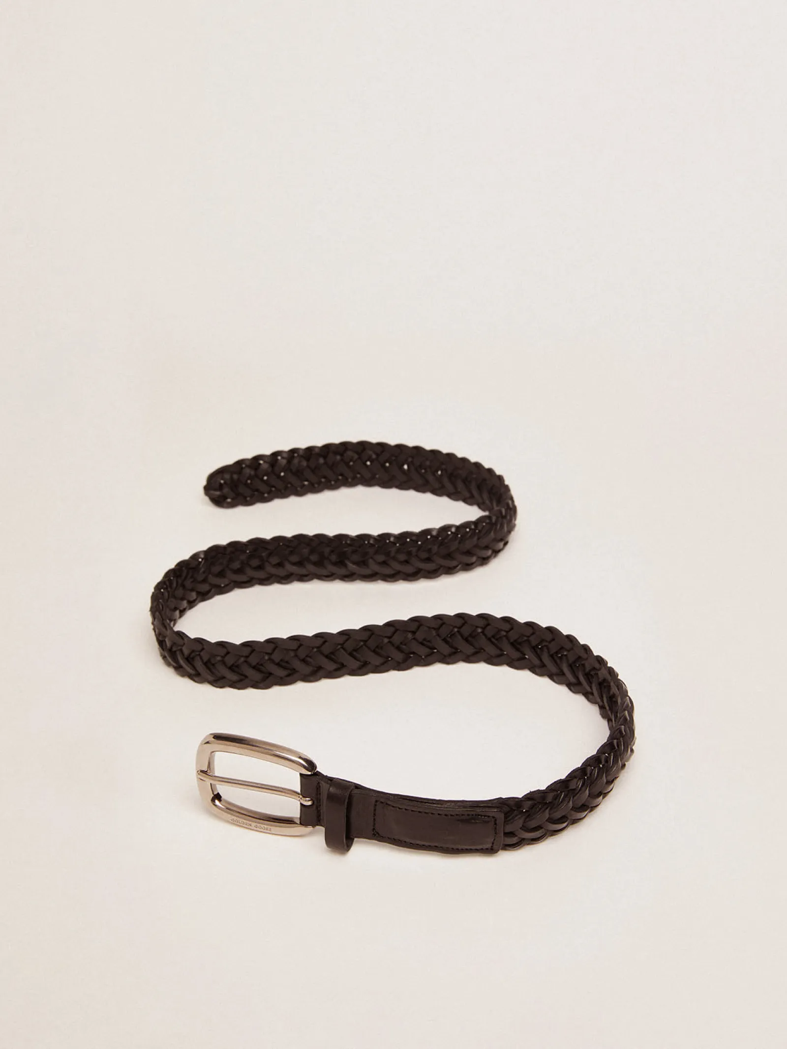 Fashion Golden Goose Cinto feminino de couro preto Cor: preto