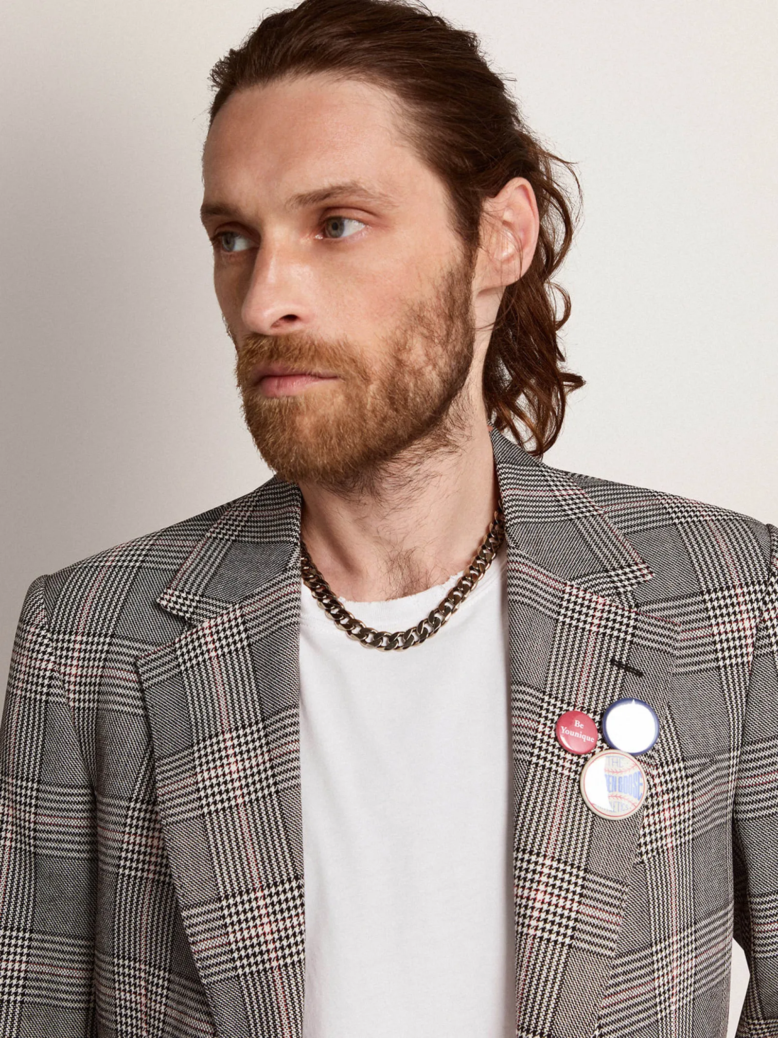 Flash Sale Golden Goose Colar de corrente masculino cor prata antiga Família: Timeless
