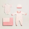 Clearance Golden Goose Conjunto de presente de bebê branco com acabamento e estrela rosa Cor: branco