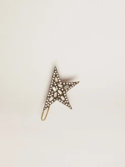 Online Golden Goose Fecho de cadarço com grampo Star cor ouro velho Presilha para cadarço em forma de estrela Golden com cristais baguete e redondos