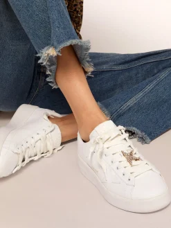 Online Golden Goose Fecho de cadarço com grampo Star cor ouro velho Presilha para cadarço em forma de estrela Golden com cristais baguete e redondos