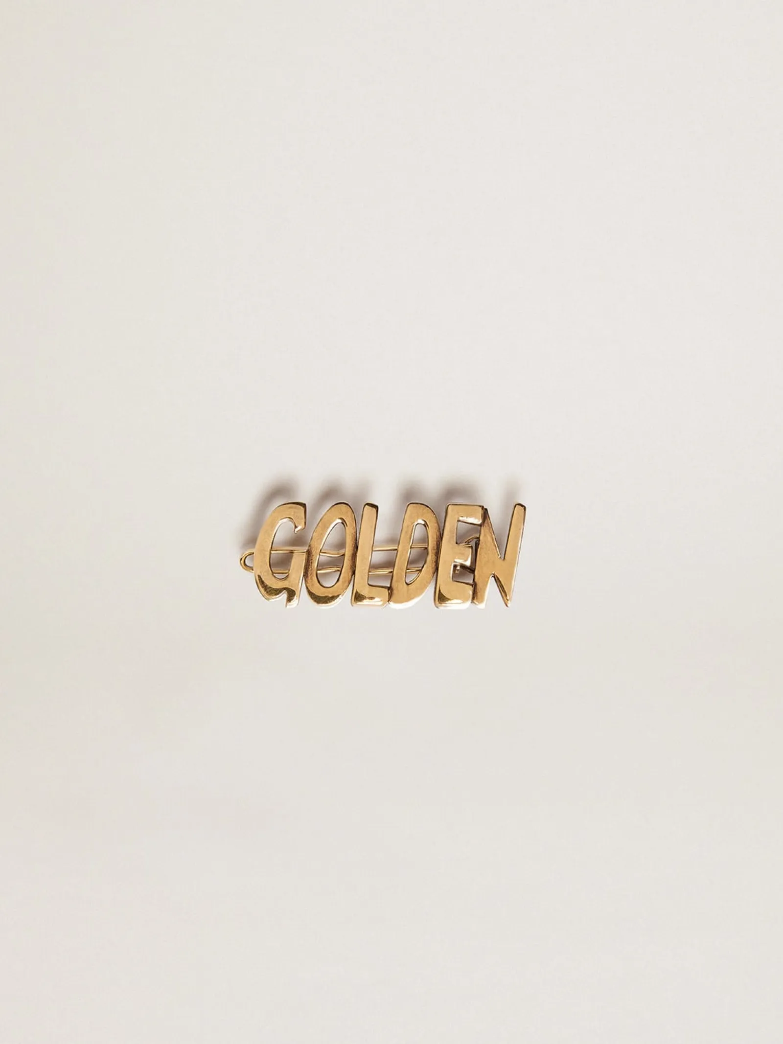 Hot Golden Goose Fecho de cadarço masculino com grampo ouro velho e escrita Golden Família: Timeless