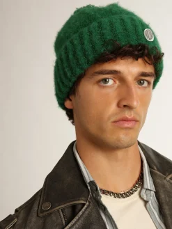 Outlet Golden Goose Gorro de lã com pompom Coleção Journey verde Cor: verde