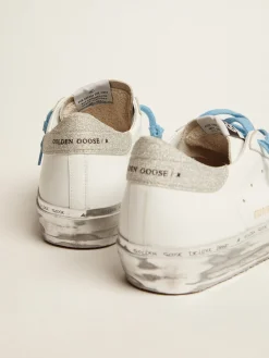 Best Sale Golden Goose Hi Star com estrela de cavalinho com estampa de zebra e talão de glitter Cor: branco