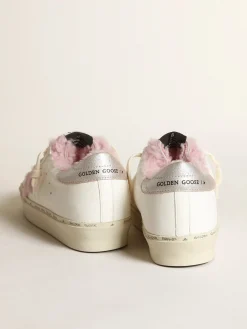 Clearance Golden Goose Hi Star de napa branca com estrela e forro de shearling rosa Cabedal de napa branca