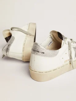 Cheap Golden Goose Hi Star feminino com estrela e talão metálico prateado Material principal: 95% couro bovino, 5% couro de cabra