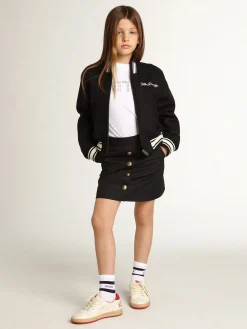 Cheap Golden Goose Jaqueta bomber infantil de lã azul-escura Golden Collection
