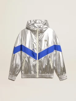 Best Sale Golden Goose Jaqueta corta-vento feminina de tecido técnico prateado Cor: prateado