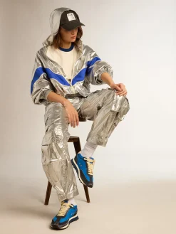 Best Sale Golden Goose Jaqueta corta-vento feminina de tecido técnico prateado Cor: prateado