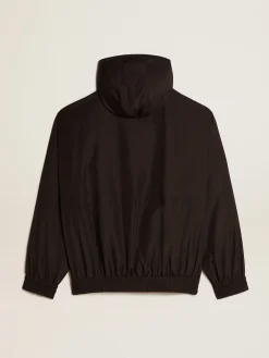 Online Golden Goose Jaqueta corta-vento preta com capuz Star Collection