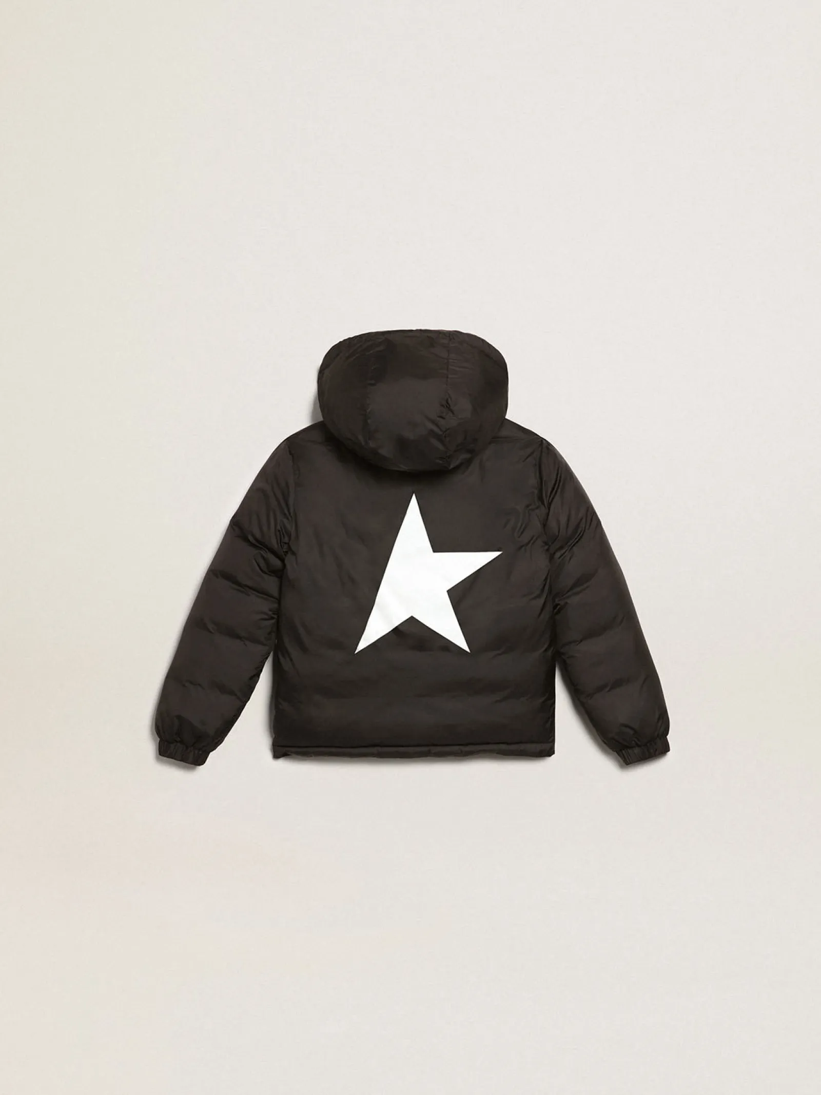 Online Golden Goose Jaqueta preta com capuz e maxi estrela nas costas Cor: preto