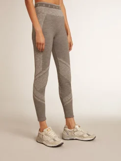 Flash Sale Golden Goose Legging feminina cinza mescla com meia-costura Star Collection