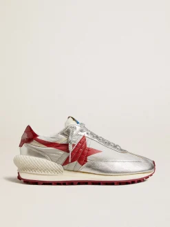 Discount Golden Goose Marathon Feminino Exclusivo HAUS of Dreamers com cabedal de glitter prateado Exclusividade HAUS of Dreamers