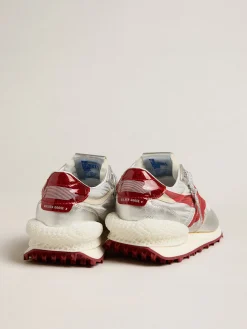Best Sale Golden Goose Marathon Masculino Exclusivo HAUS of Dreamers com cabedal de glitter prateado Exclusividade HAUS of Dreamers