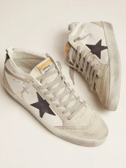 Best Golden Goose Mid Star masculino branco com estrela preta Material principal: 100% couro bovino