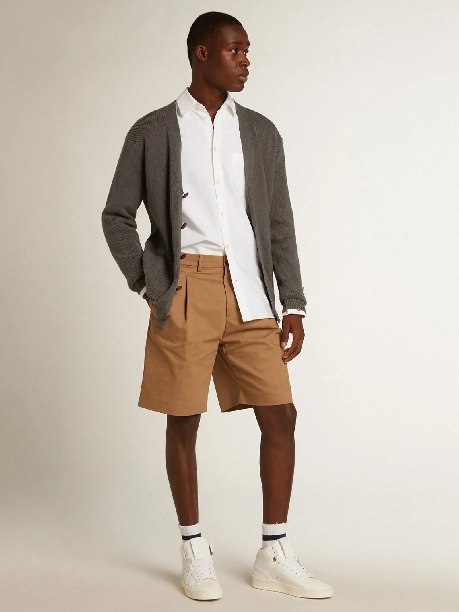 Best Golden Goose Mid-Stardan Masculino com base vegetal e estrela e talão brancos Tênis 100% vegano