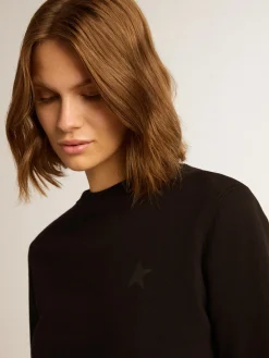Cheap Golden Goose Moletom Athena preto Coleção Star com estrela tom sobre tom na frente Cor: preto