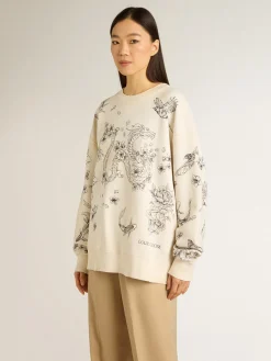 Shop Golden Goose Moletom CNY cor branco usado Cor: branco usado