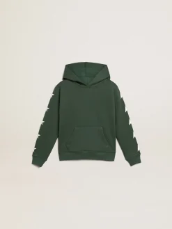 Discount Golden Goose Moletom com capuz verde brilhante Cor: verde brilhante