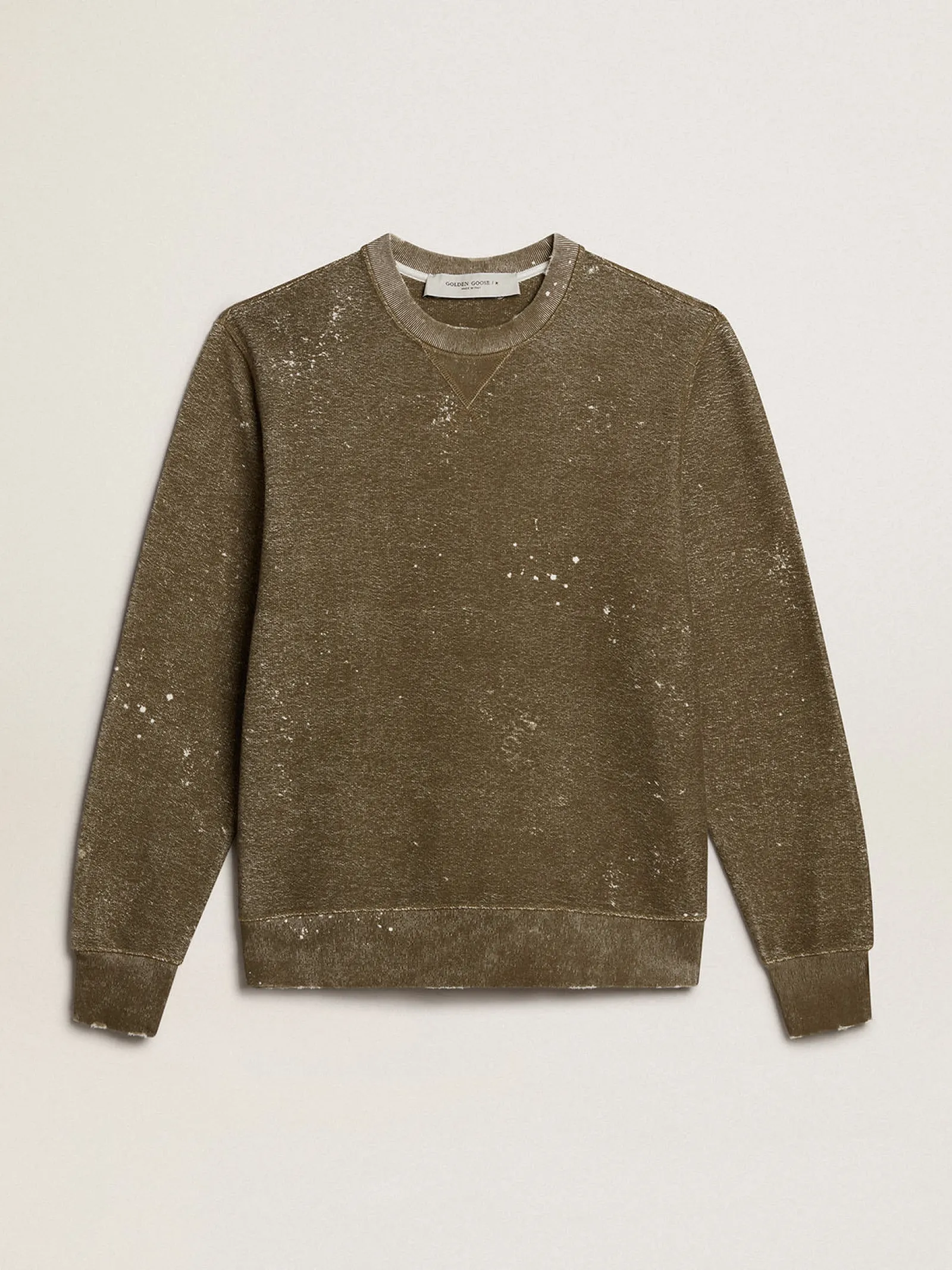 Cheap Golden Goose Moletom de algodão cor de faia efeito vintage Coleção Journey