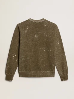 Cheap Golden Goose Moletom de algodão cor de faia efeito vintage Coleção Journey