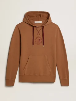 Store Golden Goose Moletom de algodão cor de malte com capuz Coleção Journey
