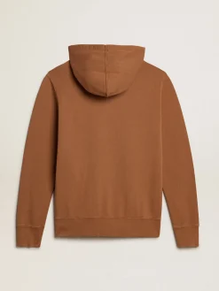 Store Golden Goose Moletom de algodão cor de malte com capuz Coleção Journey
