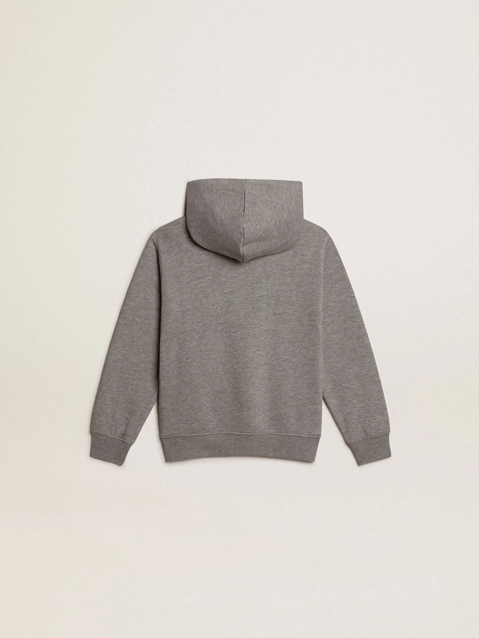 Store Golden Goose Moletom infantil masculino com capuz de algodão cinza Coleção Journey
