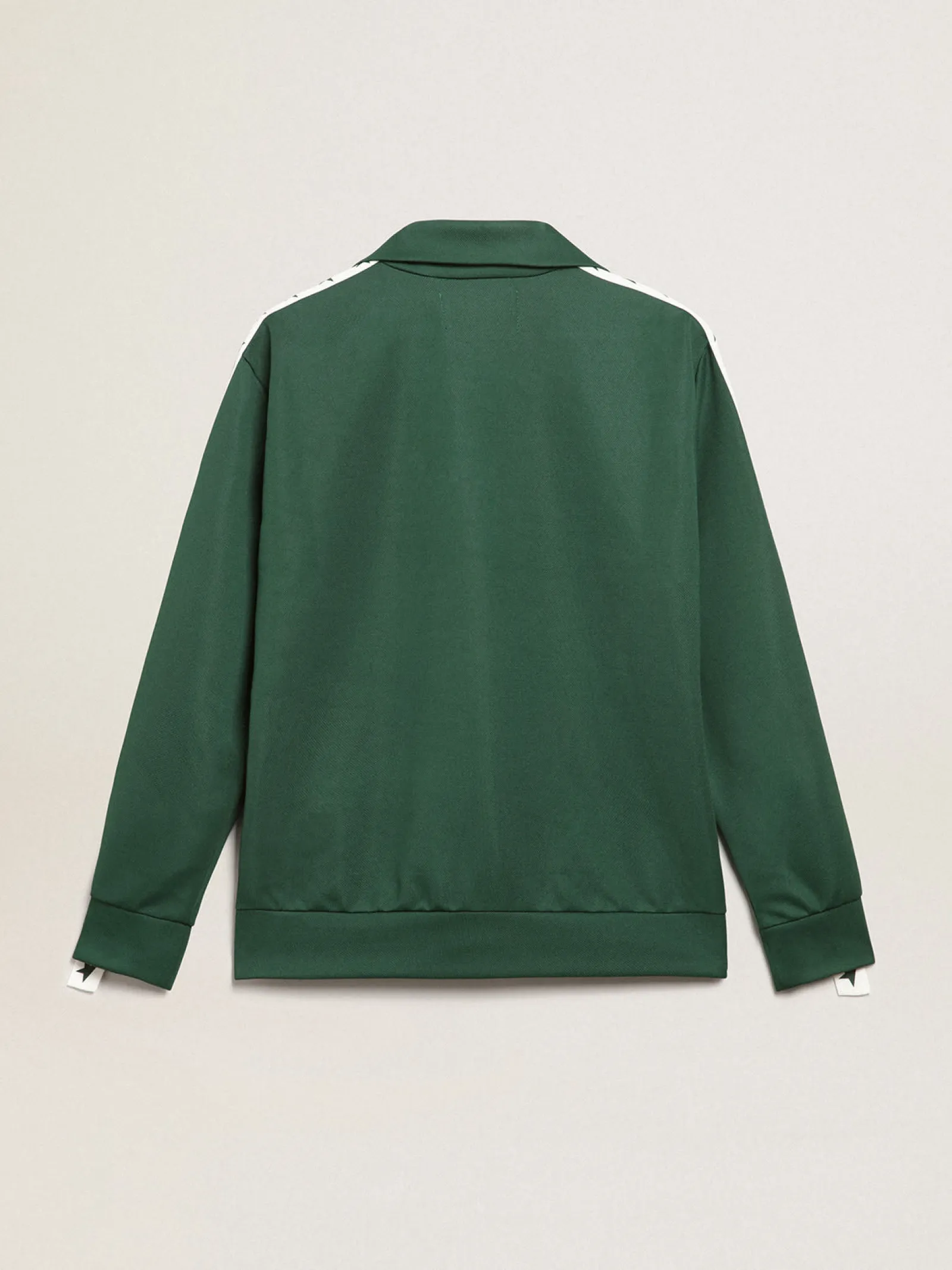 Best Golden Goose Moletom masculino verde brilhante com zíper Star Collection