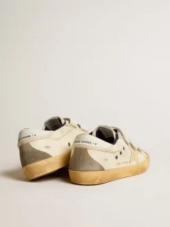 Flash Sale Golden Goose Old School Feminino LAB de napa com estrela de borracha e inserções de suede Cabedal de napa branca
