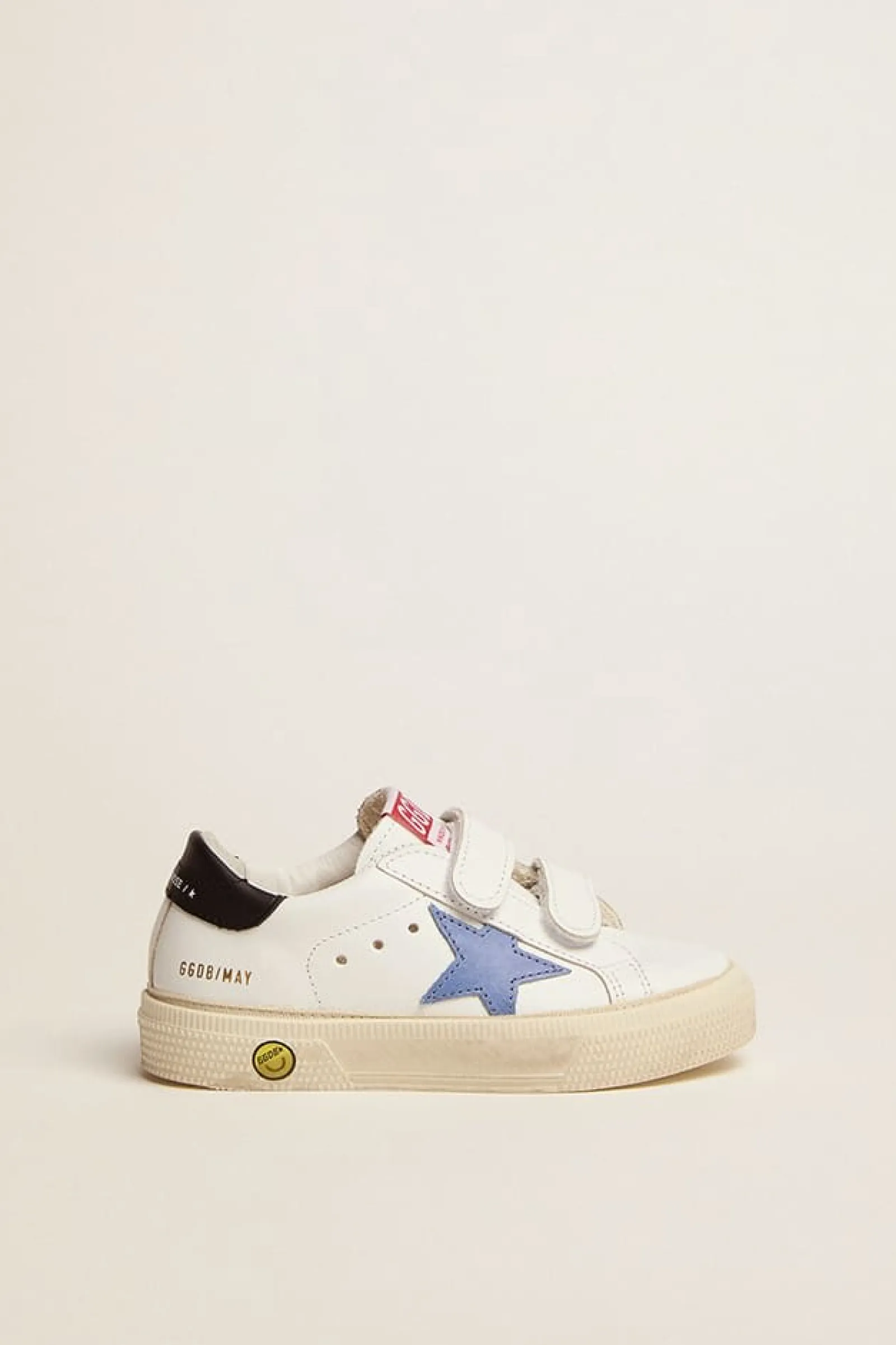 Cheap Golden Goose Old School Junior com estrela azul e talão azul-escuro Cor: branco
