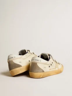 Best Golden Goose Old School Masculino LAB de napa com estrela de borracha e inserções de suede Cabedal de napa branca